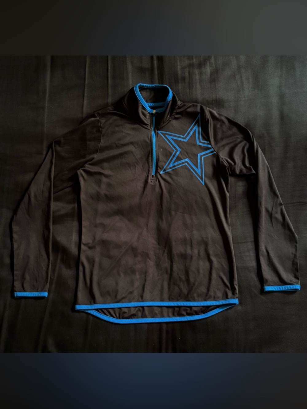 Dallas Cowboys Women’s Long Sleeve Quarter-Zip Windbreaker | Black & Blue